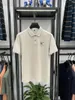 Polos da uomo Summer di fascia alta marca di fascia corta Polo stampato di lusso Shirt setoso e t-shirt in giro per la moda casual traspirante