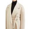 Płaszcz damski kaszmirowy płaszcz designerski płaszcz mody Maxmaras Women New Lapel Double Pure Cashmere Fel Fel Felt Talle Płaszcz