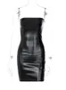 Hugcitar Pu Faux Leather Tube Mini Dress for Women Bodycon Sexig streetwear Party Club Y2K Clothing Outfits Festival 240410