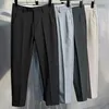 Garnitury męskie spodnie formalne spodni elegancki szczupły garnitur z miękkimi kieszeniami