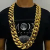 Chains Width 35Mm 45Mm Personality Large Chain Thick Gold Necklace Men Domineering Hip Hop Goth Halloween Treasure Riche Jewelry G2370 Dhbbf