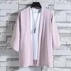 Ethnic Clothing Kimono Cardigans dla kobiet 3/4 rękawów Waffle Knit Otwarta przedsiębiorstwo Letnie Oweweta