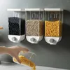 Storage Bottles Wall-Mounted Food Dispenser Tank Sealed Can Oatmeal For Beans Candy Rice