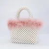 أكياس مسائية Piel Piel Peile Pearl Clothing Women 'S Wear Tejido a Mano Pan Bag Women's Hombreras عشاء جميل