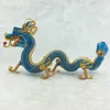 Estatuetas decorativas colecionáveis dragão estatueta artesanal ornamento de artesanato em miniatura chinesa para carro em casa