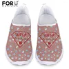 Scarpe casual Forudesigns Super Insegnante Slip Slip on Flats Woman Sneakers estivo traspirante regali per insegnanti