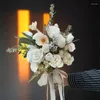 Wedding Flowers Bouquet Succulent Plants Leaves Bridal Artificial Marriage Bridesmaids