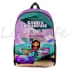 Backpacks New Cartoon Gabby's Dollhous Backpack Girls Boys Schoolbag 3D Print Gabby Cats Bookbag Mochila Kawaii Bagpack Children Backpacks