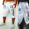 Mens Athletic Shorts Sweat Shorts Pants Drawstring Print Letter Sports Outdoor Weekend Streetwear Stylish Sweatpants Male 240327
