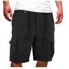 Short masculin Summer Fitness Sports Loisure Couleur solide Black Single Layer pour hommes