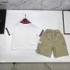 Vêtements de créateurs pour enfants de luxe Summer Baby Tracksuit Taille 90-150 cm Animal Pattern Printing Polo à manches courtes et shorts 24aPril