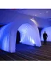 Multiple usage 6x3.5x3mH (20x11.5x10ft) with blower inflatable tunnel tent with LED lights,event entrance tunnels with blower