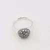 Clusterringe echte 925 Sterling Silber Cubic Zirkonia Ring kompatibel mit europäischer Schmuckkrone