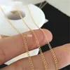 Hänghalsband riktiga 14k guldfyllda trottoarkedja 1mm/1,2 mm/1,5 mm kedja halsband guld smycken minimalist guldfylld kedja diy smycken 240419