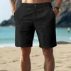 Herr shorts sommar avslappnad med fickor i mid-rise-dragkedja raka ben korta byxor för streetwear stil