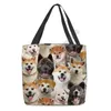 Storage Bags A Bunch Of Aidies Tote Bag 3D Printed Handle Shopper Funny Foldable Reusable Multipurpose 14 Style Dog Patterns