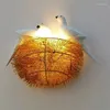 Wall Lamps Creative Lamp Bird Nest LED Light Children Bedroom Bedside Study Room Restaurant Decoration Art Kitchen