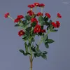 Kwiaty dekoracyjne imitacja mała róża sztuczny kwiat ślub w ogrodzie stół camellia bukiet impreza