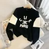 Designer sweater jacquard leisure Woman Pullover women's sweaters plus size Lady jumpers letter Round neck pullovers winter knitted Womens sweater