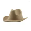 Bérets Cowboy Hat Hats For Women Kids Fedora Jazz Caps Wide Brim Boys Girls 52cm 54cm Panama Western Gorras