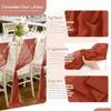 10100Pcs Terracotta Chair Sashes for Wedding Covers Cheesecloth Bow Ribbons Party Ceremony 7x98In 240407