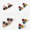 Pendientes de tachuelas Fashion Geométrica Simple Square Round Hit Color Women Women Jewelry Mala para