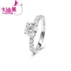 Wedding Rings Cadermay Eeuwigheid 6,5 mm D VVS1 Diamond verlovingsringbanden Trendy Silver 925 Moissanites Rings 240419