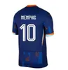 24 25 Netherlands Memphis Soccer Jersey 2024 Holland Club Jersey de Jong Virgil Dumfries Bergvijn Shirt 2024 Klaassen Blind de Ligt Men Kids Kids Kid