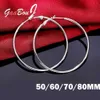 Autres boucles d'oreilles de cerceau rond en argent sterling en argent sterling pour femmes 2022 tendance exagérée boucle d'oreille de boucle d'oreille Noël gaabou 240419