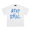 Мужские футболки T 2024 Summer Street Lose Casual Letters Printed Fort-Fortued футболка Hip Hop Keep It Real Cotton Tee