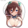 Mouse Pads Wrist Rests Nakano Miku for Anime Go-toubun No Hanayome Oppai 3D Mouse Pad with Wrist Silicone Gel Boob mouse pad gamer Y240419