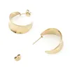 Stud Earrings Fashion 316 Stainless Steel C Shape Hoop Multicolor For Women Wedding Party Jewerly Gift 25 X 21mm 1Pair