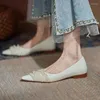 Casual Shoes Elegant String Bead Ballerina Women Sneakers grunt Slip On Loafers Woman Flats Sweet Pointed Toe Pearl Moccasins 2024