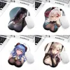 Mouse Pads Wrist Rests Creative cartoon animation 3D sexy breast silicone mouse pad wrist bracket Y240419