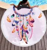 Dreamcatcher Round Beach Handduk Microfiber Dusch Badhanddukar Picknickfilt Summer Swimming Shawl Beach Cover Up With Tassel3550579699470