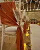 10100Pcs Terracotta Chair Sashes for Wedding Covers Cheesecloth Bow Ribbons Party Ceremony 7x98In 240407