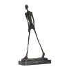 Artesanato de Walking Man estátua de bronze por giacometti réplica abstrata Esqueleto de escultura Coleção vintage Art Decor 210329284y