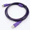 Nowy kabel drukarki USB 2,0 USB 2.0 Typ mężczyzny do typu B mężczyzny podwójne osłony szybki przezroczysty Purple 1,5/3/5/10m dla szybkiego kabla drukarki o wysokiej prędkości