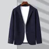 Верхний класс Autum Winter Brand Fashion Slim Fit Fit Blazer Mens Mens Top Cardigan свитер Casual Coats Куртка мужская одежда 240407