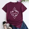 Kvinnors T-skjortor som ovan så under äventyr T-shirt estetiska Wanderlust Nature Tshirts Vintage Women Graphic Mountain Camping Tee Shirt