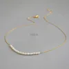 Hanger kettingen messing met 18K goud natuurlijke pearl ketting wowen sieraden feestontwerper t show landingsbaan jurk Japan Koreaanse mode 240419