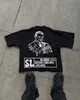 Koszulki mężczyzn American Hiphop Graphic T koszule Drukuj gotycki gotycki Smart Casual Harajuku Streetwear Graphic Y2K Tops Goth Men Ubrania J240419