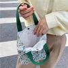 Schoudertassen katoen dames eco herbruikbaar winkelen mode bloemen vrouwen mini canvas handtassen casual vrouwelijke draagbare kleine taskoppeling