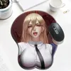 Mouse Pads Handgelenk ruhen süße Kraft sexy Mädchen Brüste Gaming Mousepad Kawaii Anime Mouse Pad 3D Big Oppai Gamer Desk Mat240419