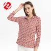 Huaye Lapel Silk Shirt Spring and Summer New Womens Printed Mulberry Double-Sided Sticked Long Sleeped Cardigan