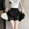 Spódnice letnia fala spódnica dla kobiet Tierred Flounded A-line ciasto elastyczne damskie ubrania damskie