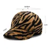 Ball Caps FS Pink Brown Leopard Baseball Cap For Men Warm Plush Women Luxury Hat Streetwear Hip Hop Casual Sunshade Dad Hats Bone