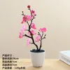 Decoratieve bloemen kunstmatige kleine pruimenbloesem bloem bonsai creatief plant huis woonkamer decor jaar cadeau