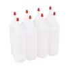 Bouteilles de rangement 8 pcs bouteille de compression en plastique vide avec applicateur de pointe à capuchon supérieur 180 ml