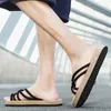 Slippers Summer Personalized Clamp Toe Flip Flops Man Woven Rope Thick Bottom Cloud Outdoor Anti Slip Soft Roman Beach Shoes